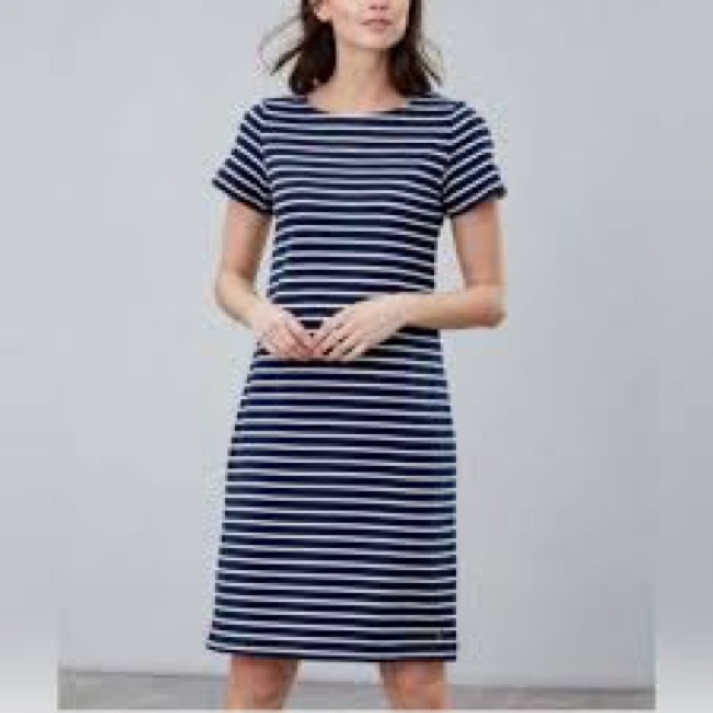 Joules Mariners‎ Grade Riviera stripe dress T shirt summer nautical EUC SZ 4/XS